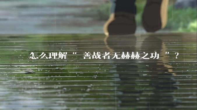怎么理解“ 善战者无赫赫之功 ”？